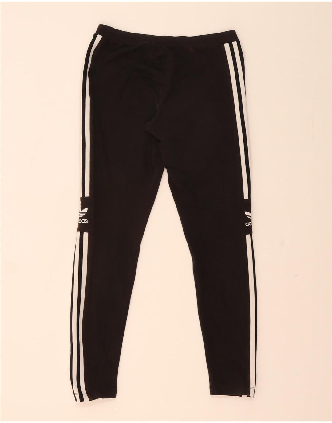 Adidas Dame Leggings UK 14 Medium Sort Bomuld