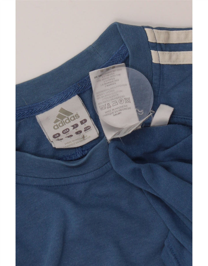 Adidas herre T-shirt top lille blå bomuld