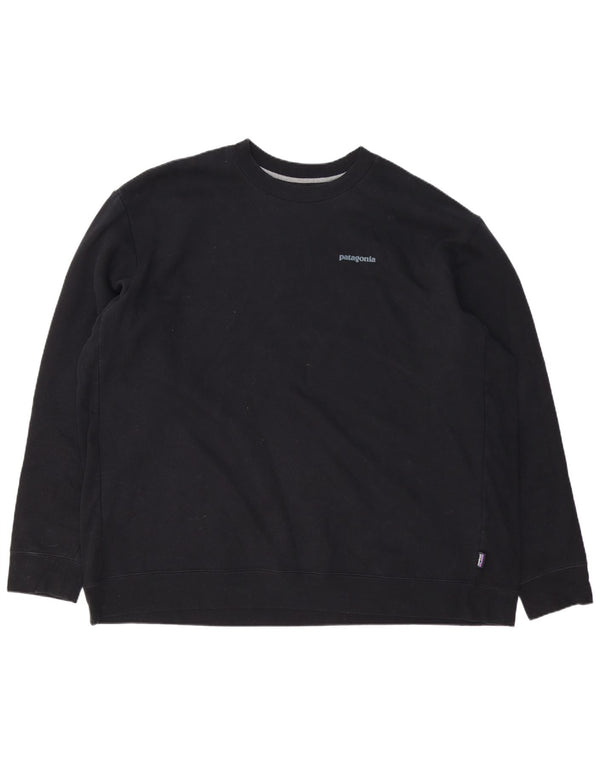 PATAGONIA Sweatshirt til mænd 3XL sort bomuld