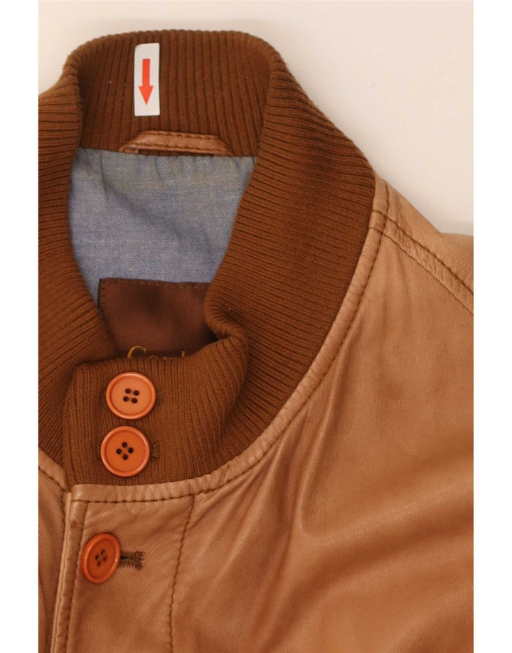 Conbipel Herre Læder Bomber Jacket IT 56 2XL Brun