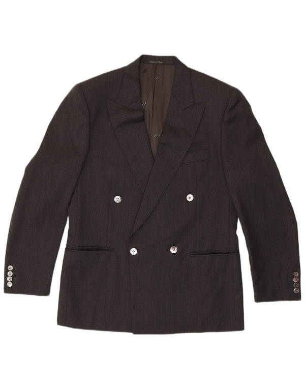 Pierre Cardin Herre dobbeltradet 2-delt jakkesæt IT 46 Small W34 L28 Sort