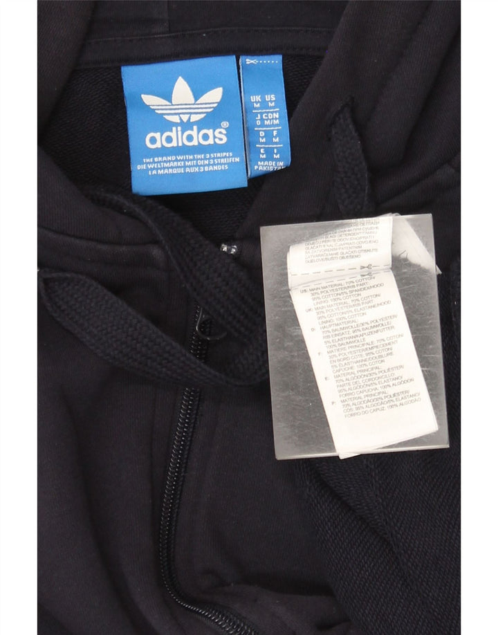 Adidas Hættetrøje med lynlås til mænd mellem marineblå bomuld