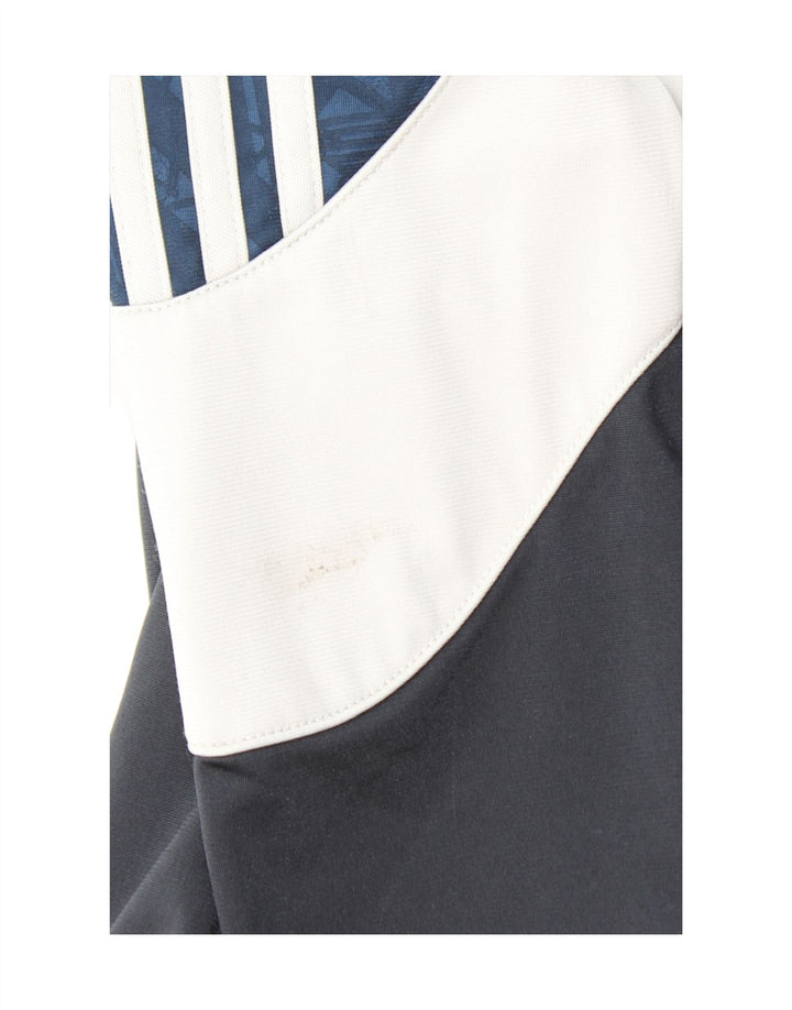 ADIDAS Boys Tracksuit Top Jacket 9-10 Years Blue Colourblock Polyester Vintage Adidas and Second-Hand Adidas from Messina Hembry 
