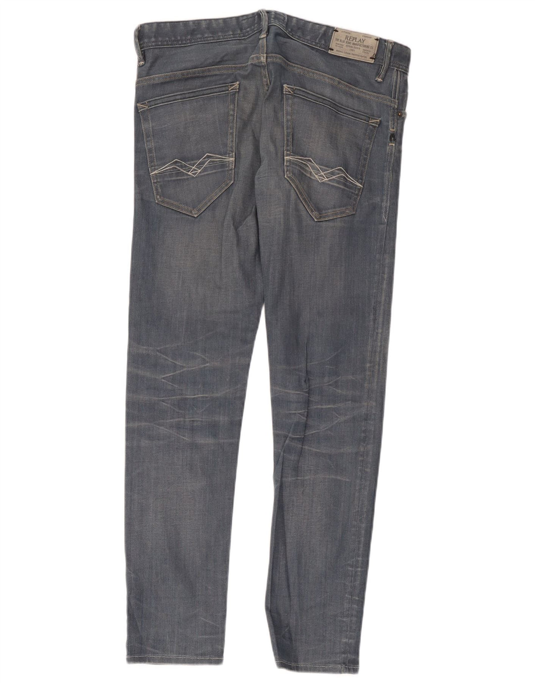 Replay Herre Slim Jeans W33 L32 Blå Bomuld