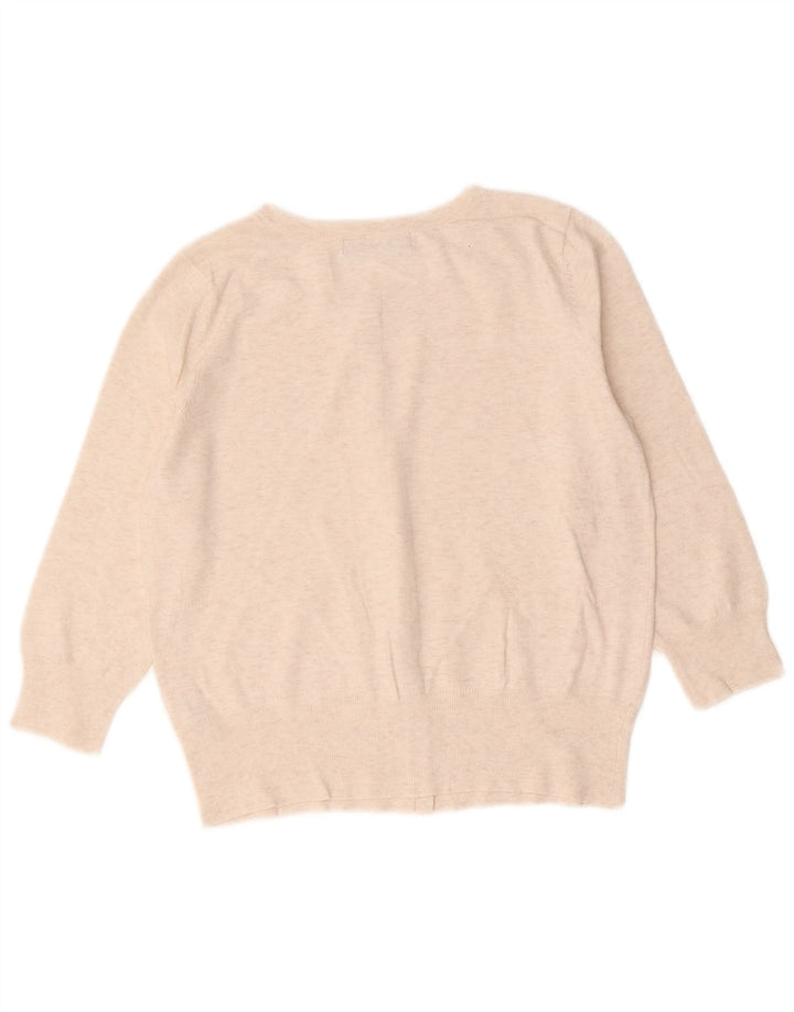 Marks & Spencer dame cardigan sweater UK 10 Small Beige Flecked