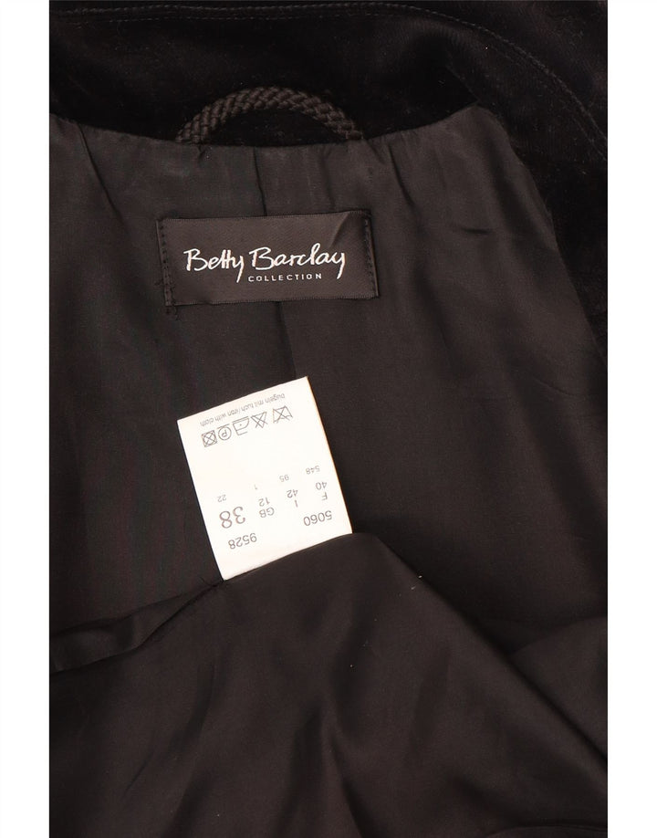 Betty Barclay Dame 3 Button Blazer Jacket UK 12 Medium Black Floral
