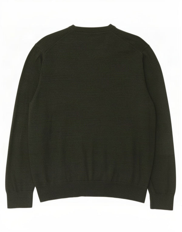 Marks & Spencer Herre sweater med rund hals 2XL Khaki Bomuld