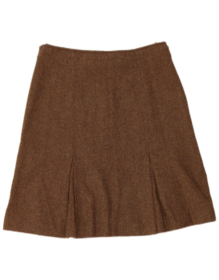 Luisa Spagnoli dame A-line nederdel IT 48 XL W34 brun sildeben