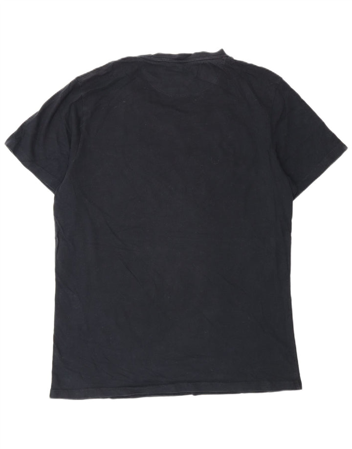 French Connection Herre grafisk T-shirt Top Stor marineblå bomuld