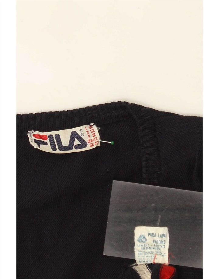 Fila Herrevest Tank Top UK 40 Mellem marineblå stribet uld