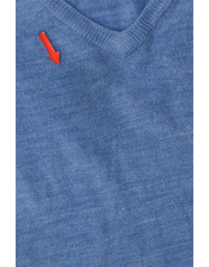 Marks & Spencer Herre V-hals sweater Stor blå akryl
