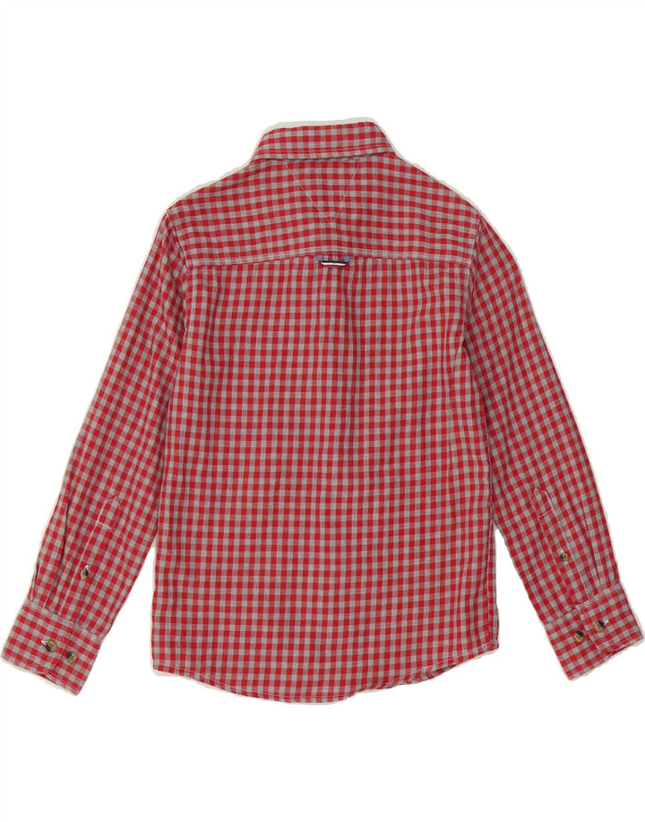TOMMY HILFIGER Boys Flannel Shirt 6-7 Years Red Gingham Cotton Vintage Tommy Hilfiger and Second-Hand Tommy Hilfiger from Messina Hembry 