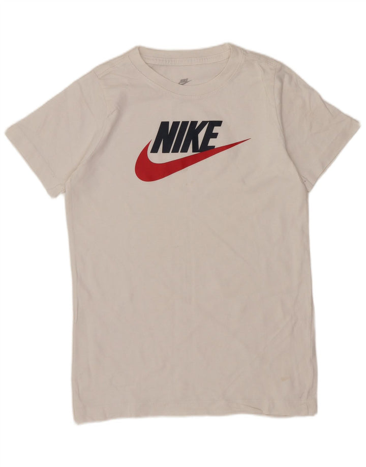 Nike Boys Grafisk T-Shirt Top 10-11 år Medium Hvid