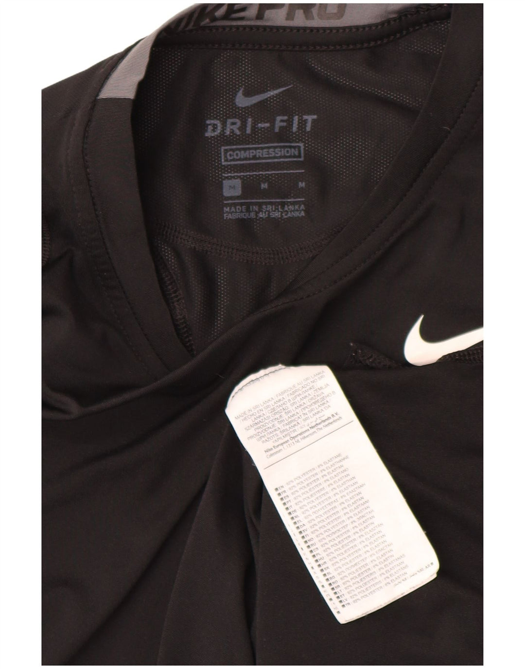 NIKE Herre Dri Fit grafisk top langærmet medium sort polyester