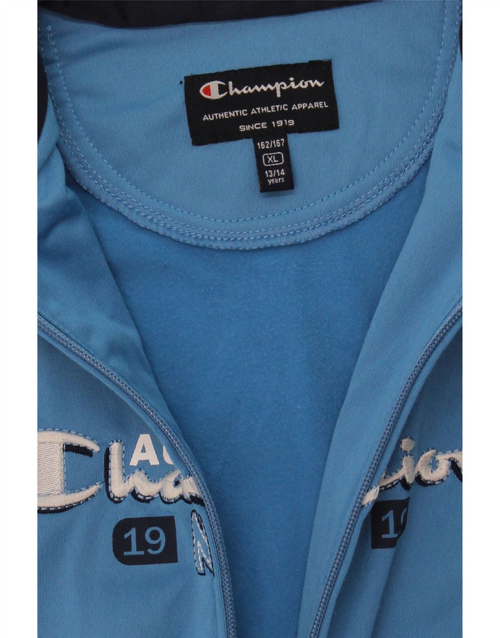 CHAMPION Boys Tracksuit Top Jacket 13-14 Years XL  Blue Colourblock Vintage Champion and Second-Hand Champion from Messina Hembry 