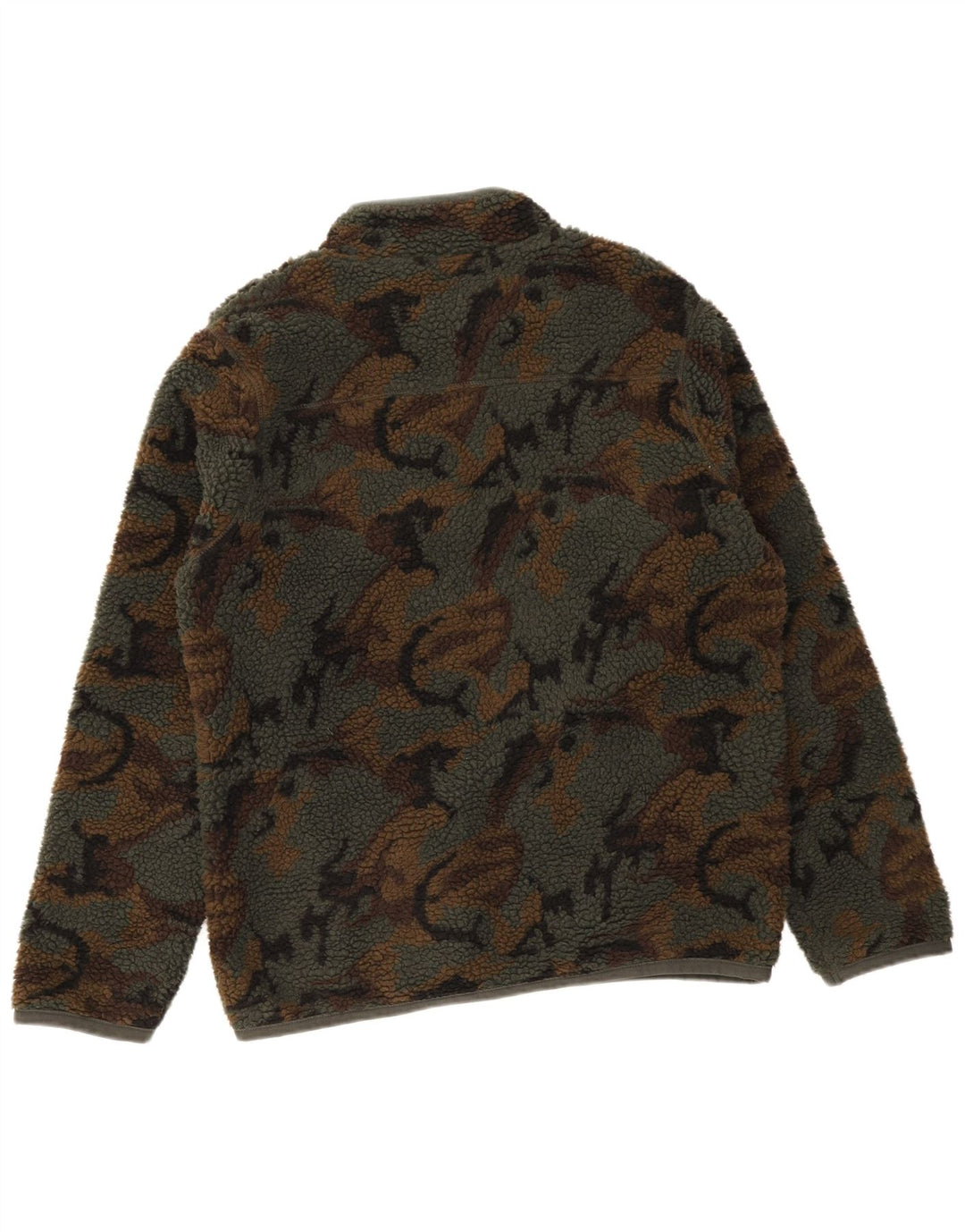 Weird Fish Herre Fleecejakke UK 40 Large Khaki Camouflage Polyester