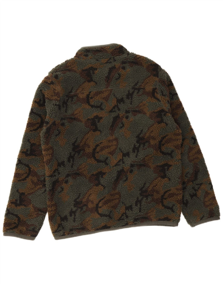 Weird Fish Herre Fleecejakke UK 40 Large Khaki Camouflage Polyester