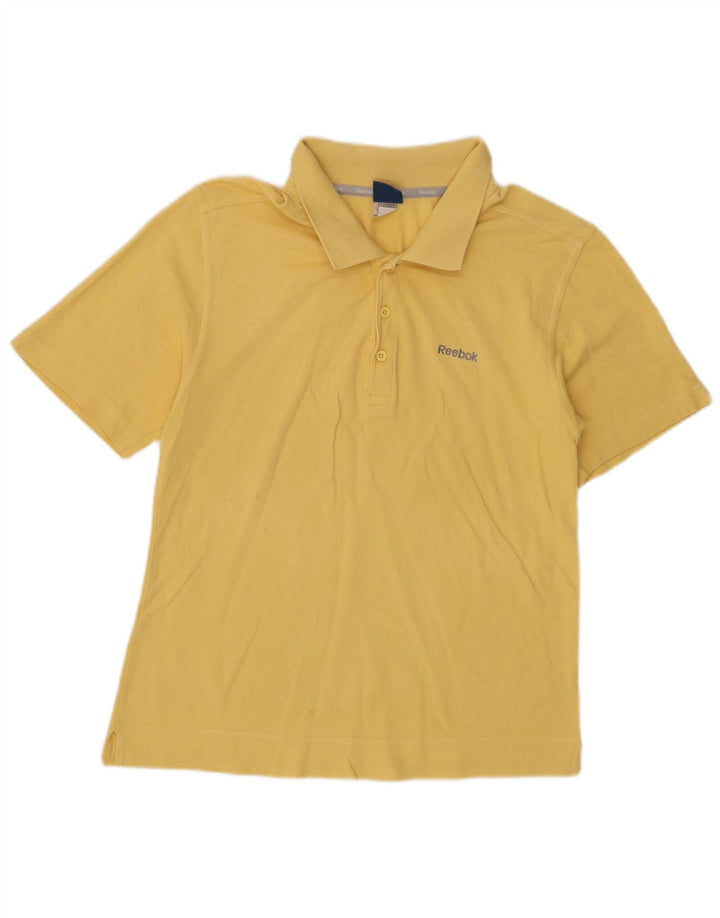Reebok Dame Polo Shirt UK 10 Lille Gul