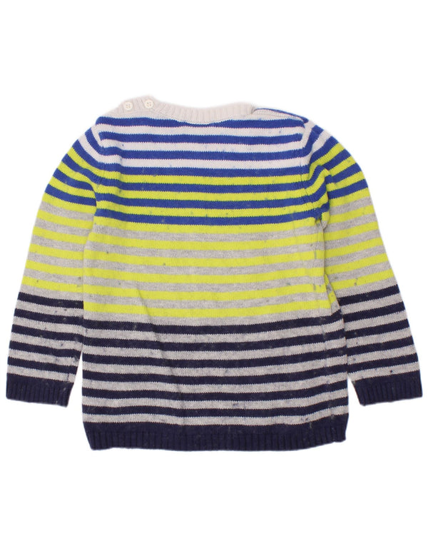 Benetton Boys Boat Neck Jumper Sweater 3-4 år Flerfarvet Stribet
