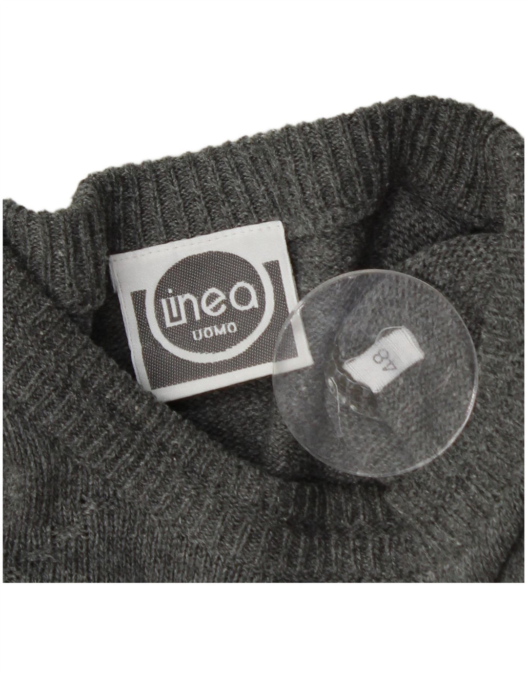 LINEA Herre rund hals sweater IT 48 Medium Flerfarvet Stribet