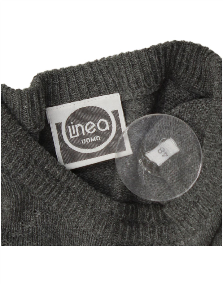 LINEA Herre rund hals sweater IT 48 Medium Flerfarvet Stribet