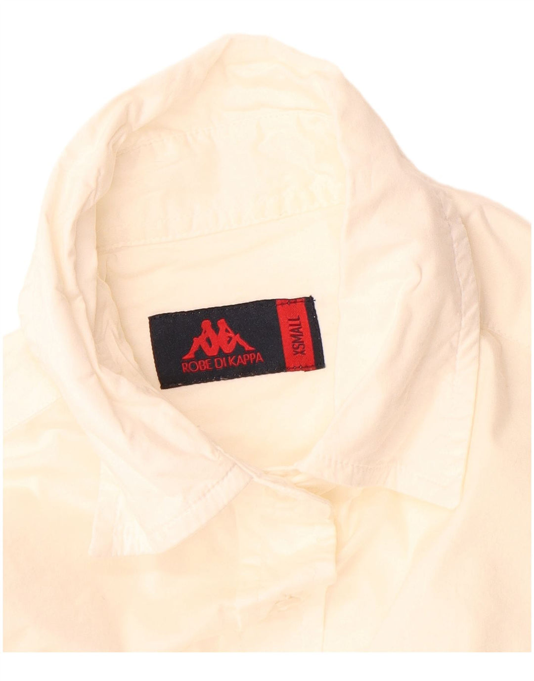 KAPPA Womens Shirt UK 6 XS Off White Cotton