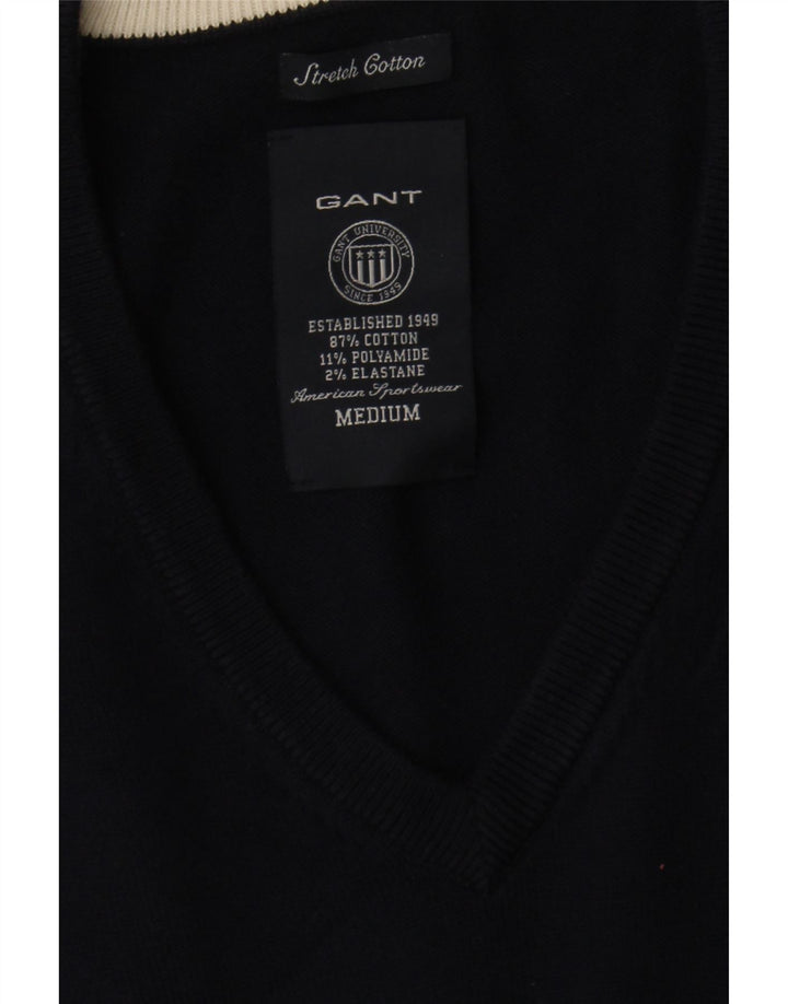 Gant Herre V-hals sweater Medium Marineblå Colourblock Bomuld