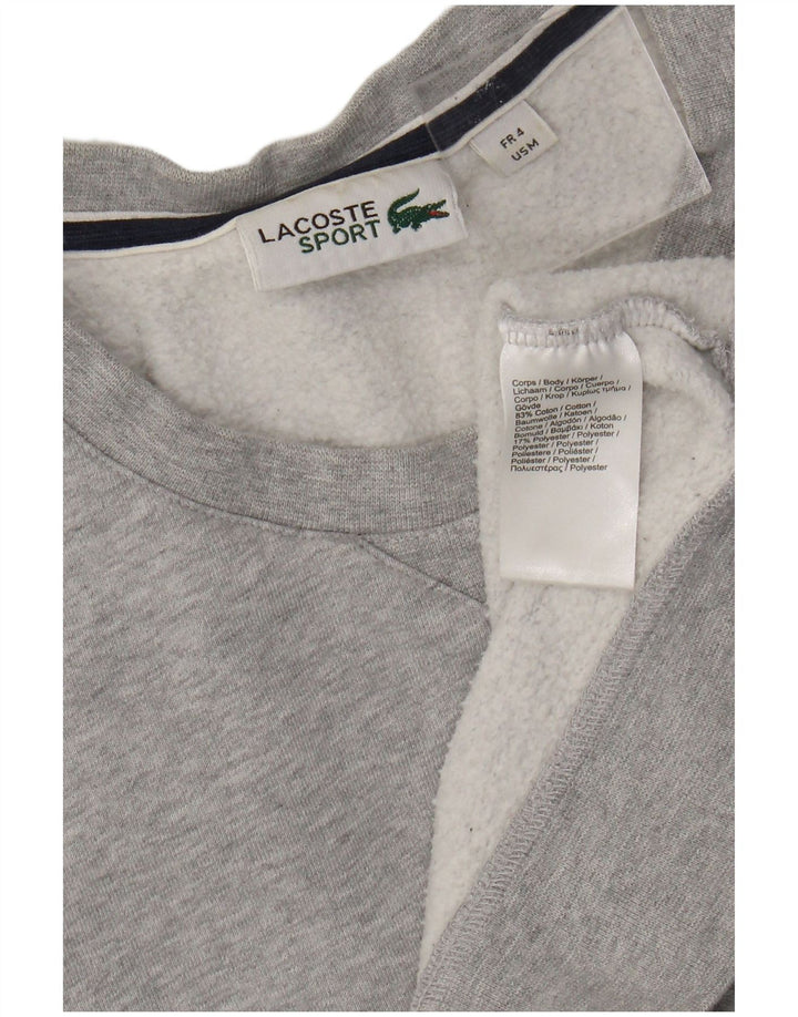 Lacoste Herre Sweatshirt Jumper Størrelse 4 Medium Grå Flecked Bomuld