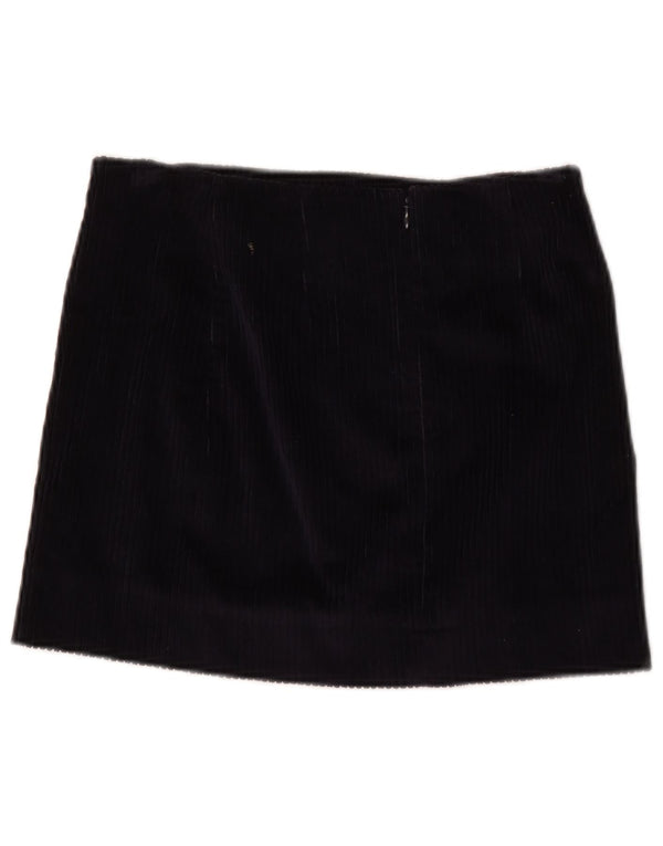 Cos Dame Mini Corduroy Nederdel EU 34 XS W30 Sort Bomuld