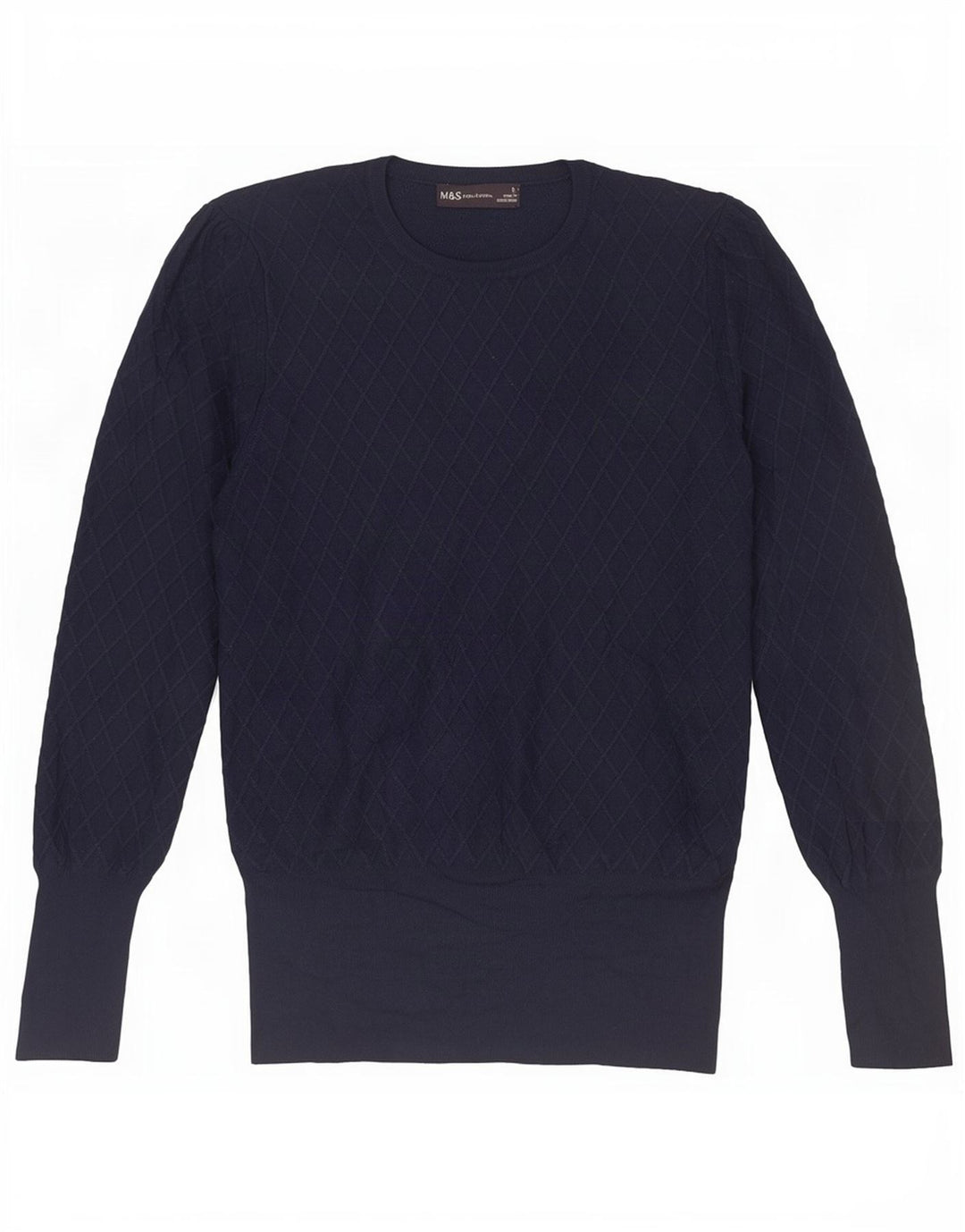 Marks & Spencer Dame sweater med rund hals DK 12 Medium Navy Blue