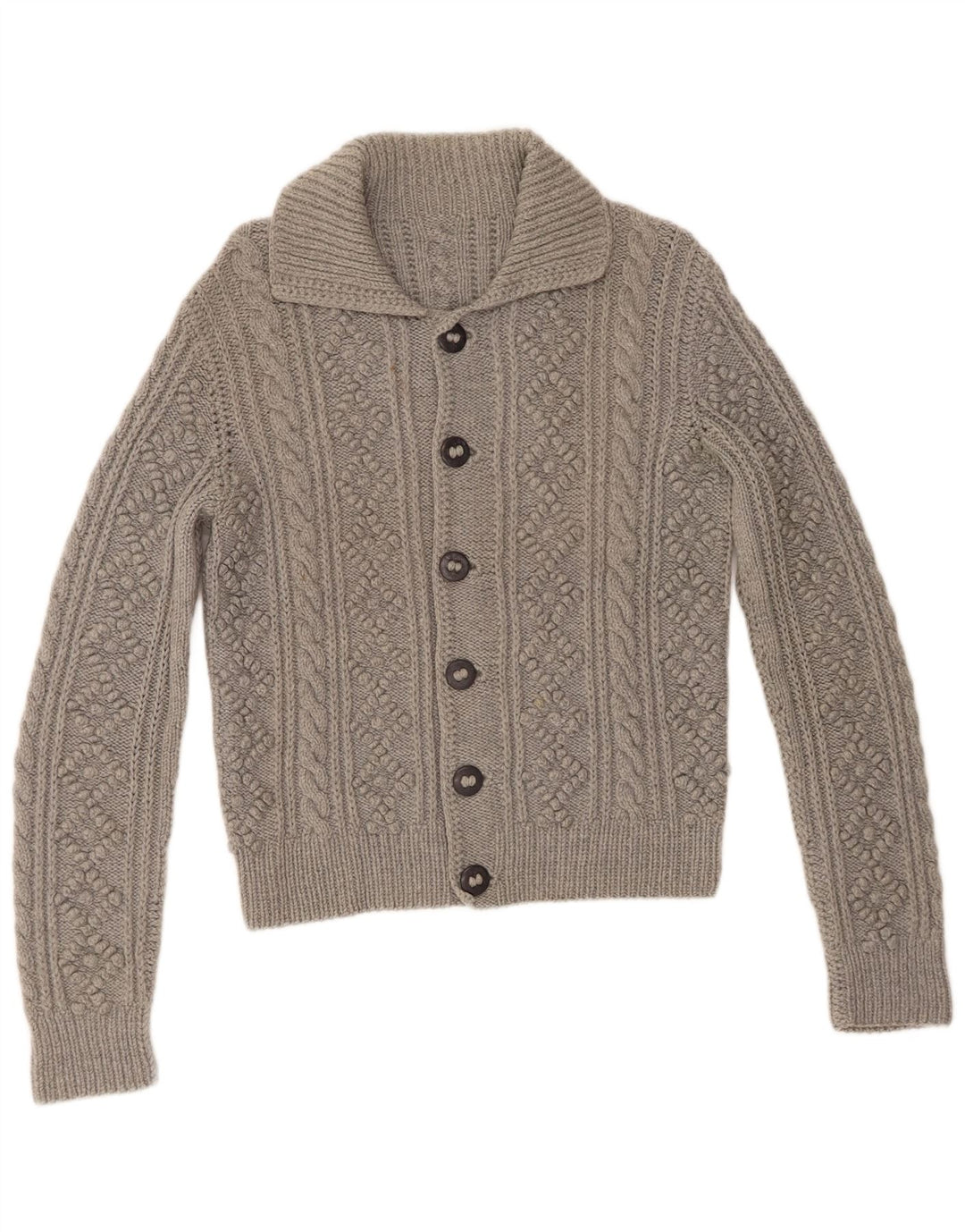 Vintage dame cardigan sweater UK 12 mellemgrå