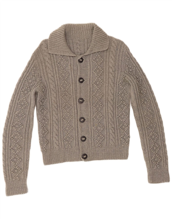 Vintage dame cardigan sweater UK 12 mellemgrå