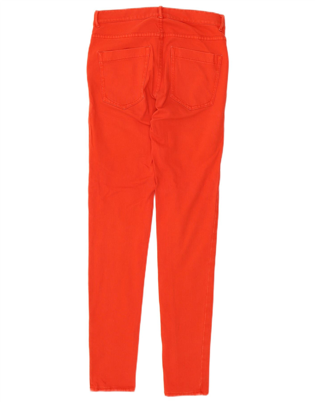FRANSK FORBINDELSE Dame Skinny Jeans UK 8 Small W25 L30 Orange Bomuld