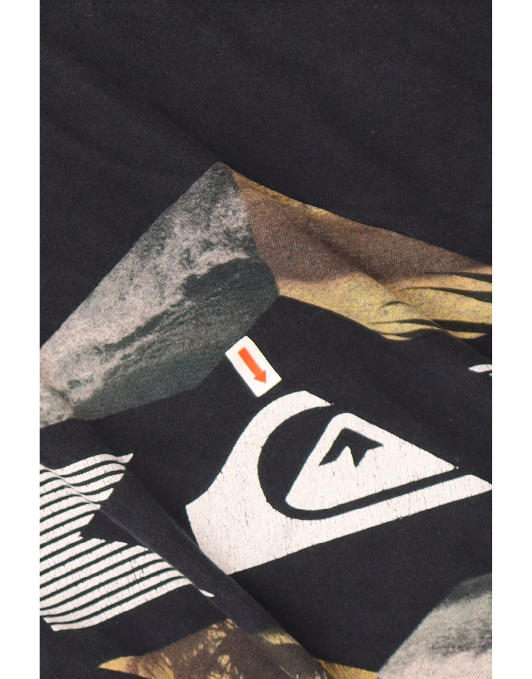 QUIKSILVER Herre Regular Fit Grafisk T-Shirt Top Stor Sort