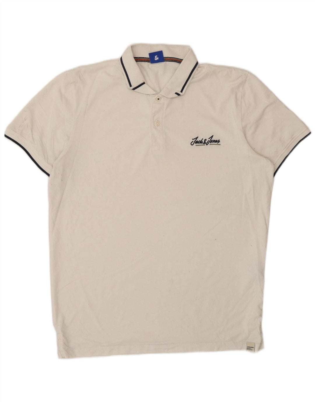 Jack & Jones herre poloskjorte stor hvid bomuld