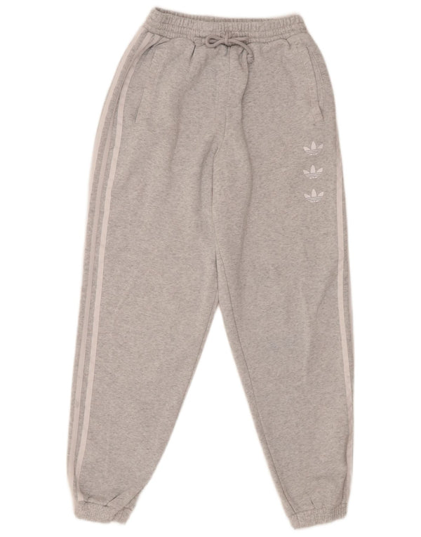 Adidas Dame Grafisk træningsdragt Bukser Joggers UK 8 Small Grey Bomuld
