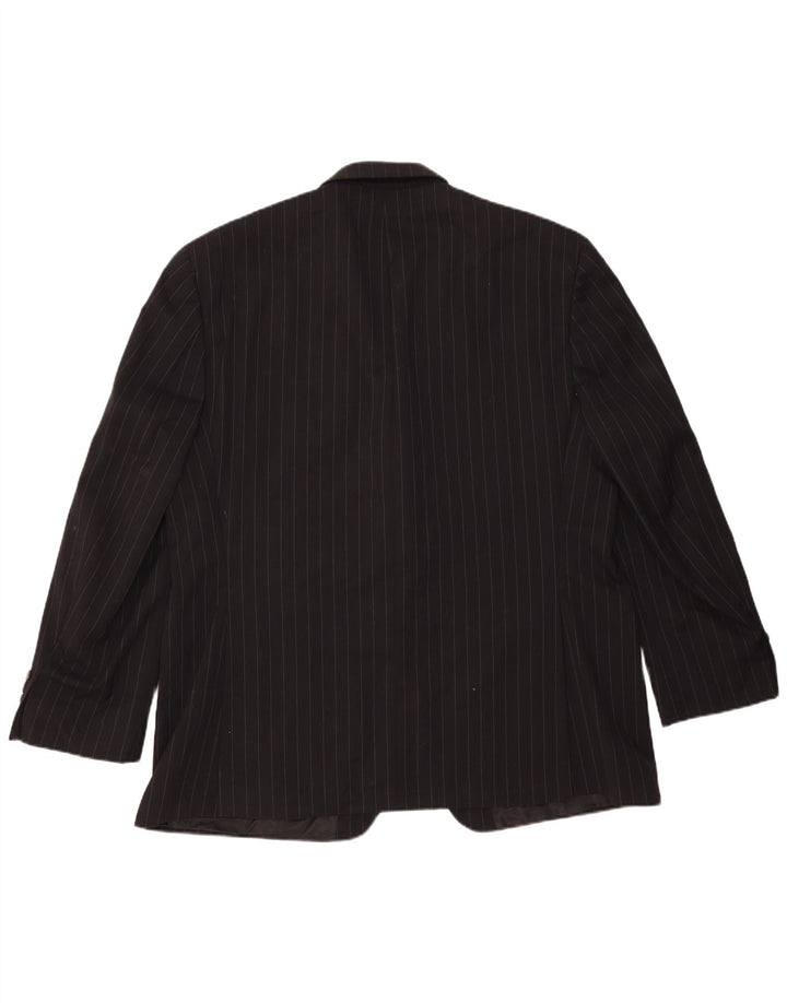 Chaps Herre 3-knaps blazerjakke UK 46 2XL Sort nålestribet uld