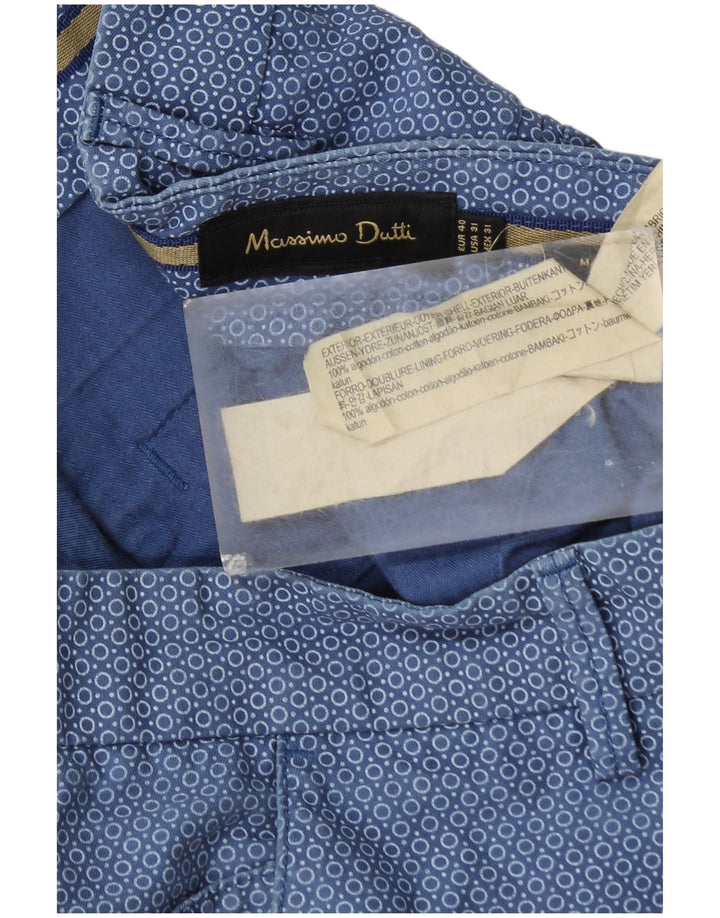 Massimo Dutti Herre Chino Shorts EU 40 Medium W31 Blå Bomuld
