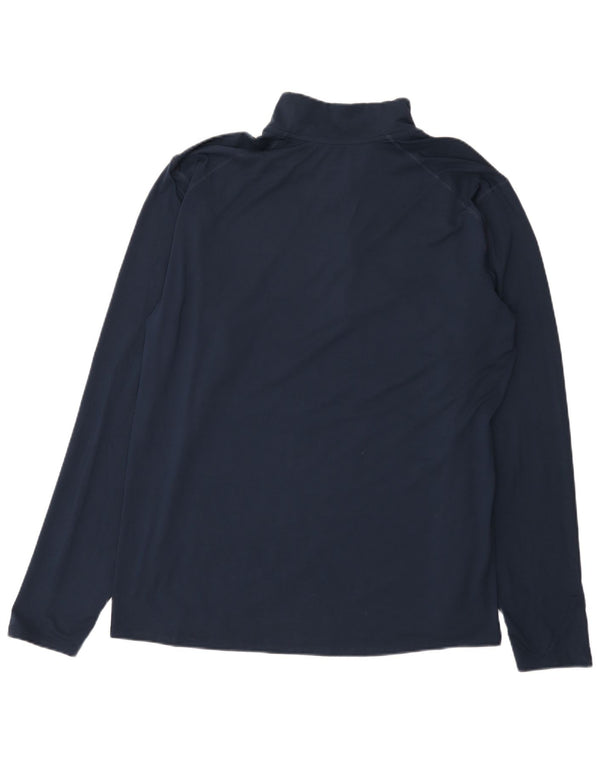 Nike Herre Dri Fit Grafisk Pullover med lynlås-hals Træningsdragt Top XL Marineblå