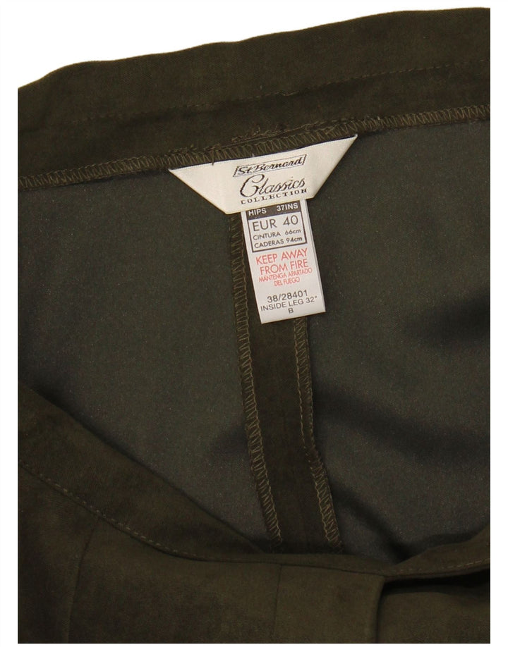 ST. BERNARD Womens Straight Casual Trousers EU 40 Medium W27 L29 Khaki