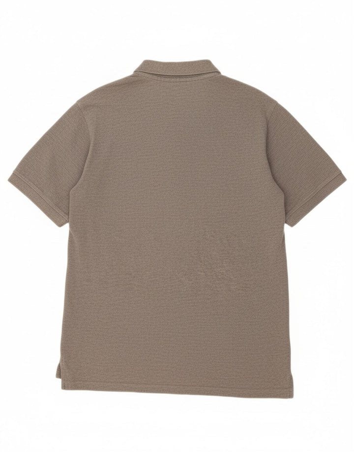 IZOD Mens Polo Shirt Large Grey Cotton
