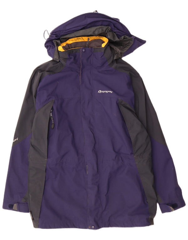Sprayway Regnjakke med hætte til mænd UK 38 Medium Navy Blue Colourblock