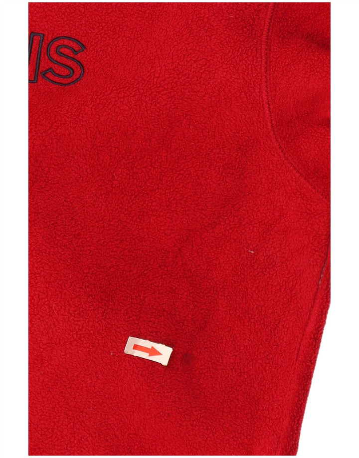 Nautica Herre grafisk lynlås-hals Fleece Jumper XL Rød Polyester