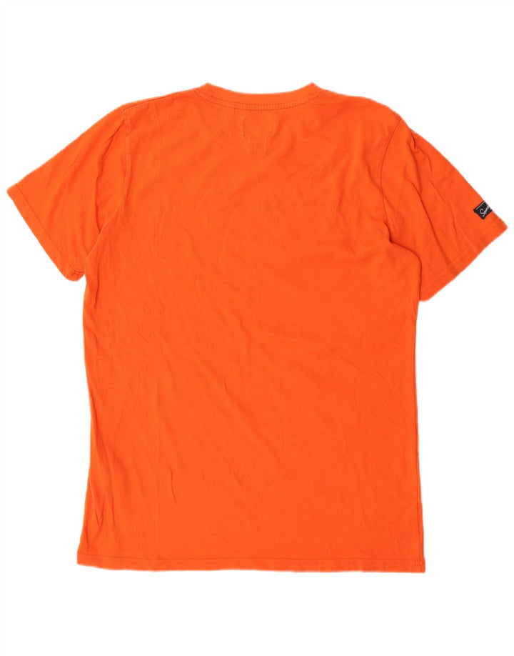 Superdry Grafisk T-shirt til mænd, medium orange bomuld