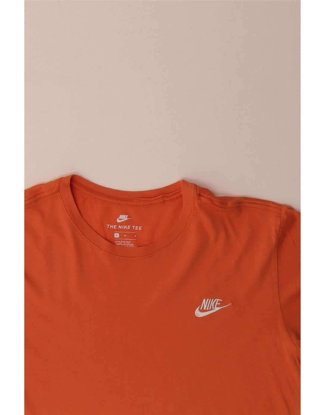 Nike Herre T-shirt Top Medium Orange Bomuld