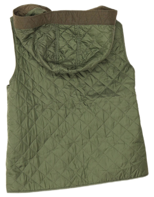 Zara Boys Hooded Liner Quiltet Gilet 13-14 Years Green