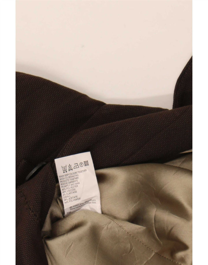 Marks & Spencer Dame 1-knaps blazerjakke UK 14 Medium Brun