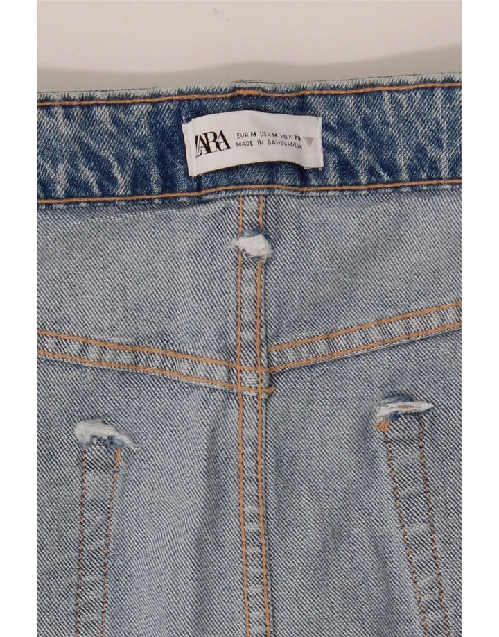 Zara Dame Denim Nederdel Medium W28 Blå