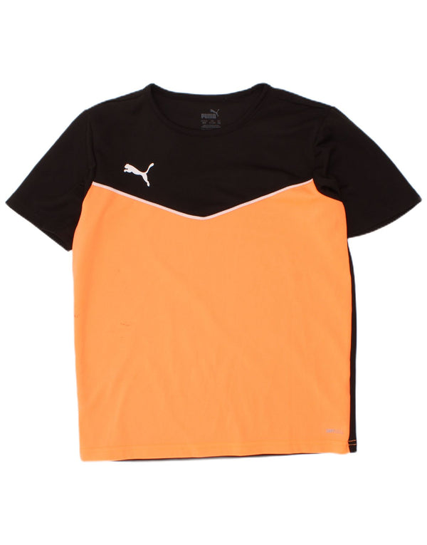Puma Boys T-Shirt Top 11-12 år Sort Colourblock Polyester