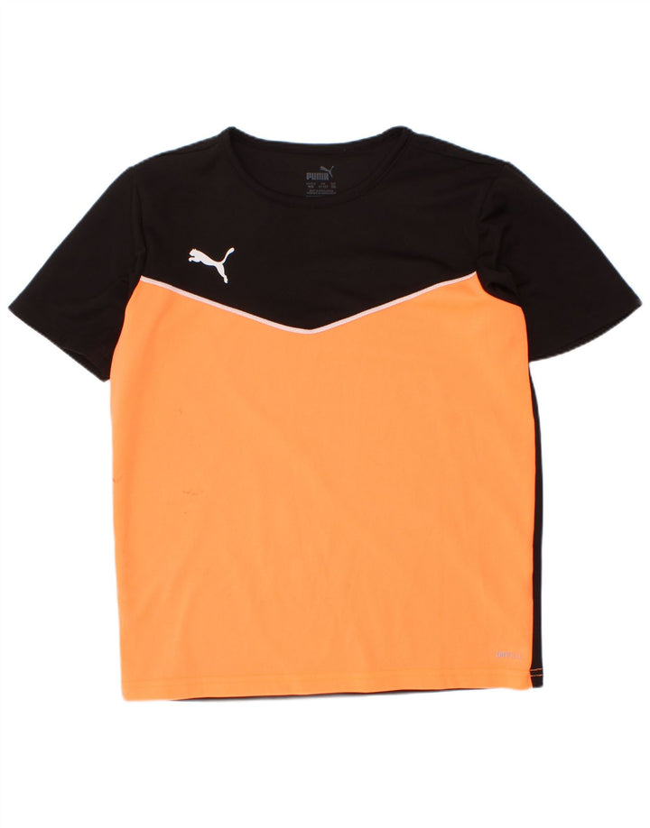 Puma Boys T-Shirt Top 11-12 år Sort Colourblock Polyester